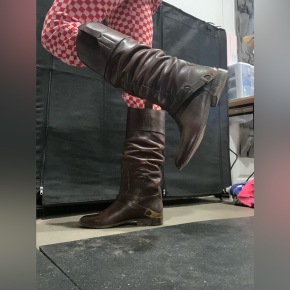 Golden goose distressed brown tall riding boots gently used - Picture 5 of 13